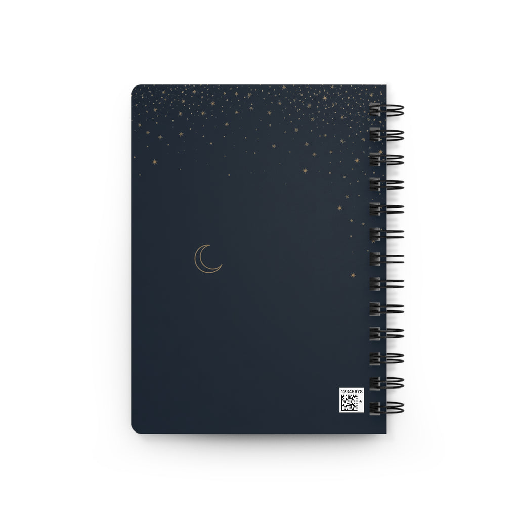 Moon Phase Gratitude Journal — Spiral-Bound Daily Reflection Notebook