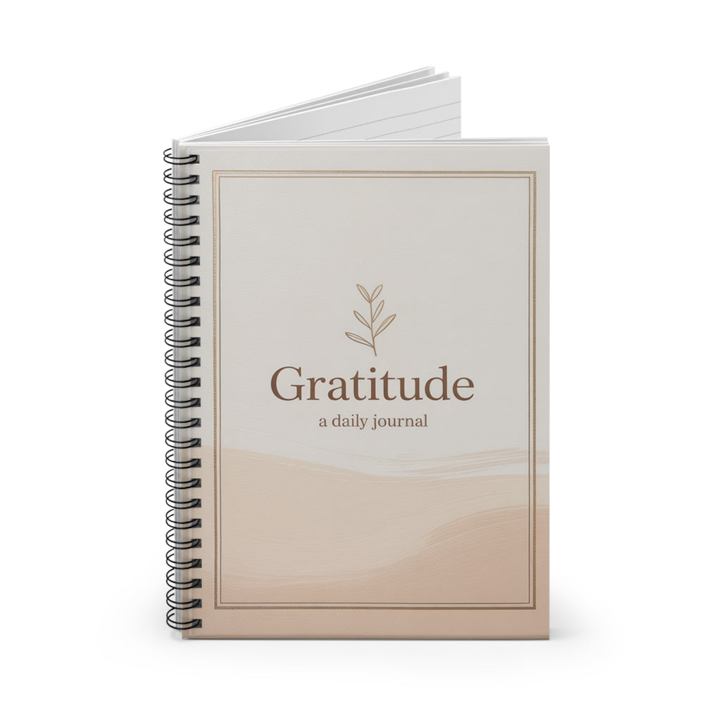 Gratitude Daily Journal — Spiral Ruled Notebook
