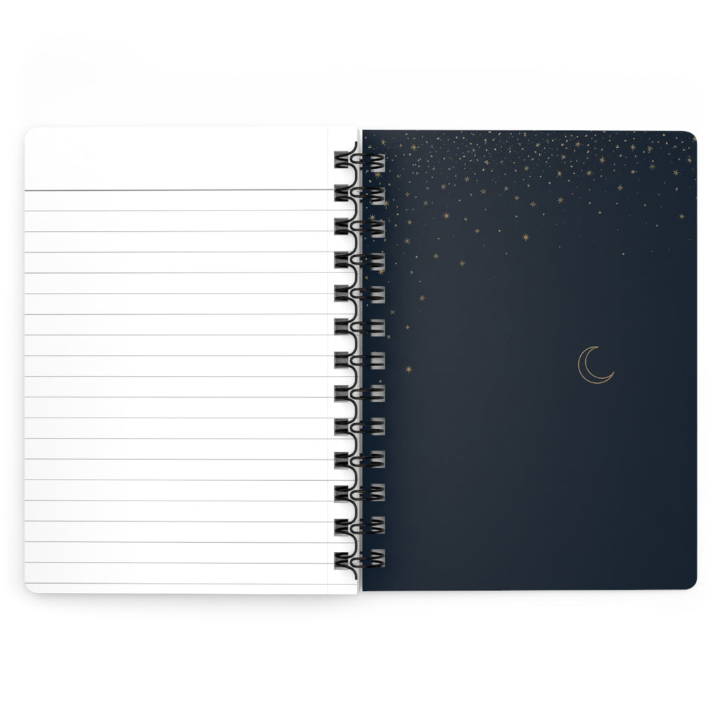 Moon Phase Gratitude Journal — Spiral-Bound Daily Reflection Notebook