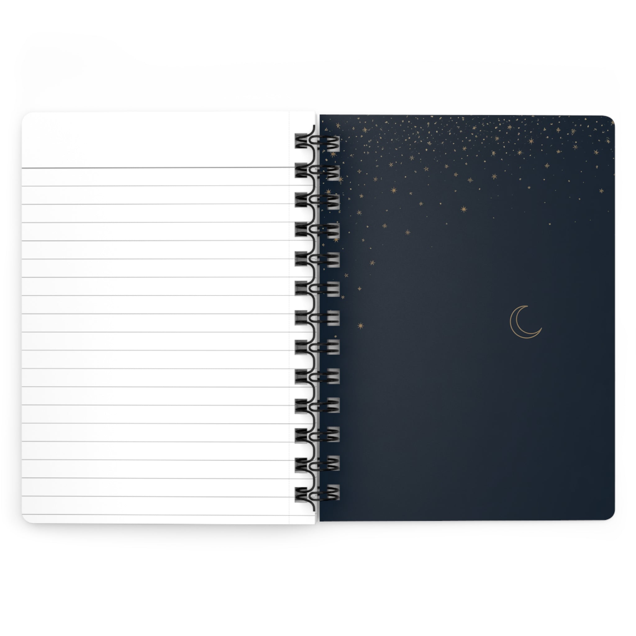 Moon Phase Gratitude Journal — Spiral-Bound Daily Reflection Notebook