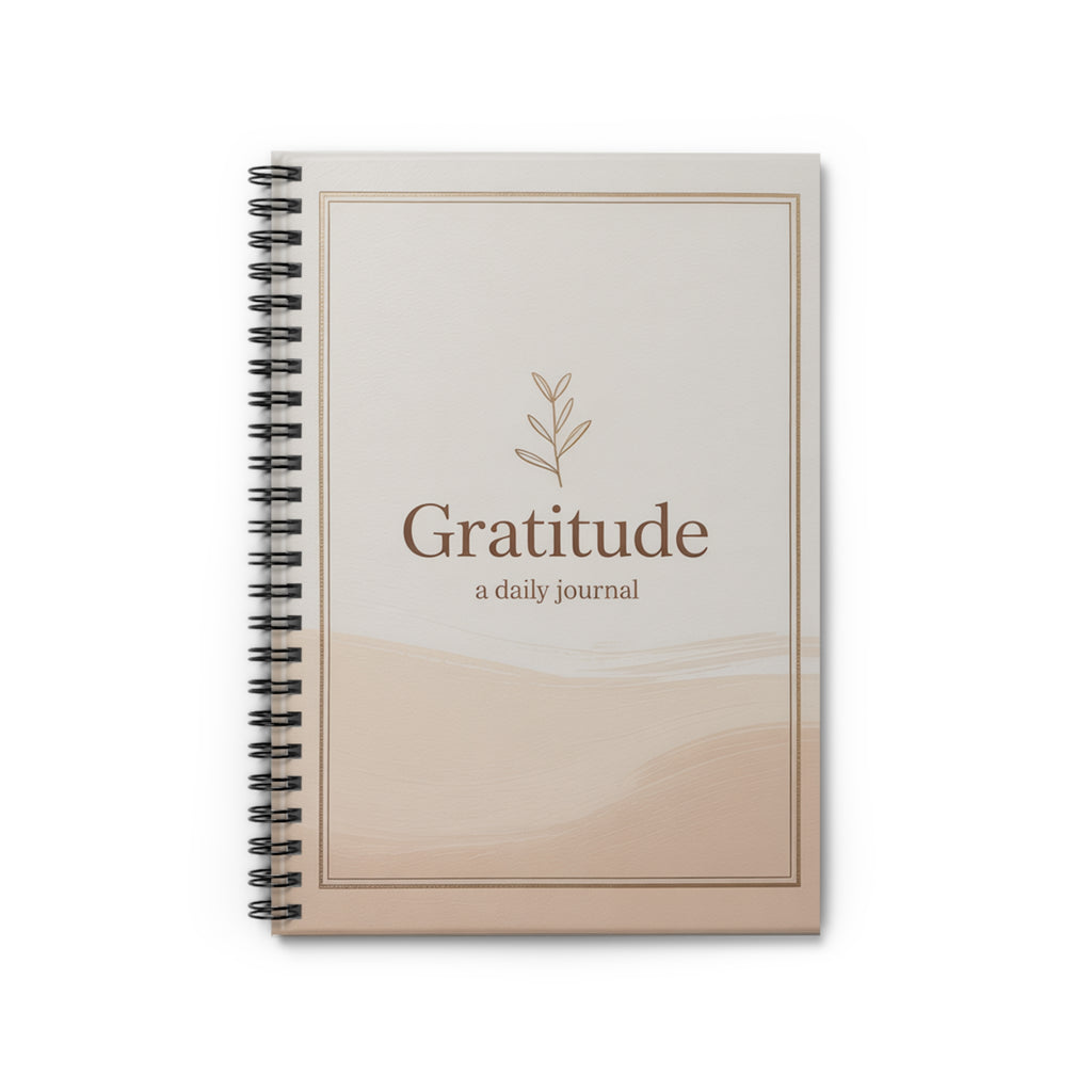 Gratitude Daily Journal — Spiral Ruled Notebook